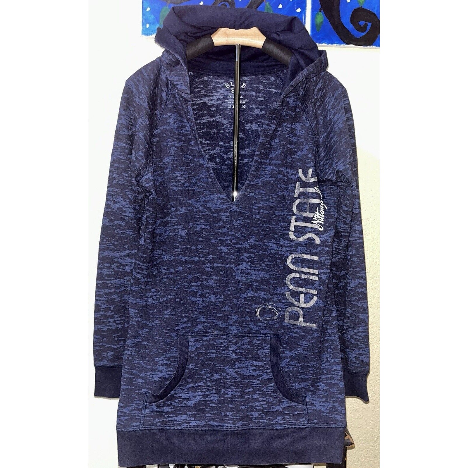 Penn State Nittany Lions Blue 84 Brand Blue Lightweight Hoodie Size X Large